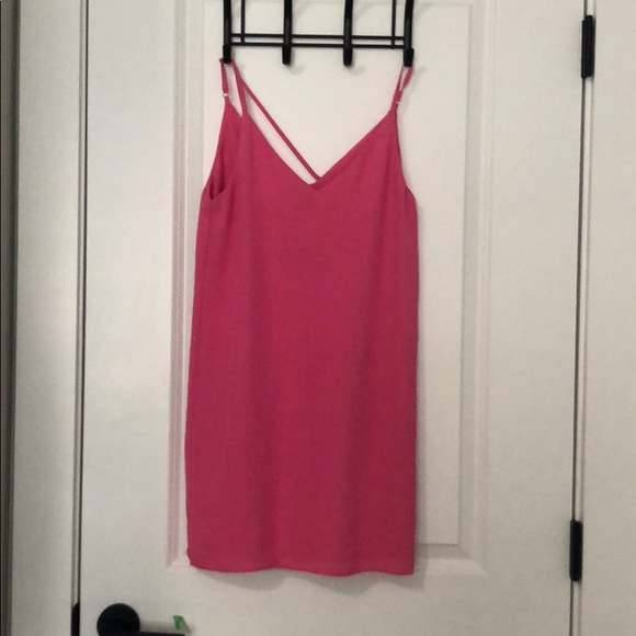Top Shop Pink Cross Back Slip Dress Size 2 PETITE - Picture 4 of 6